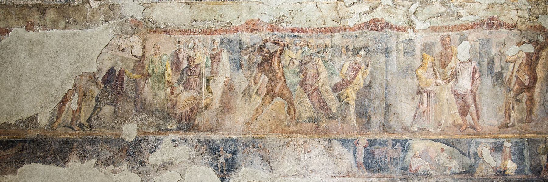 Dettaglio di lavorazione nel restauro